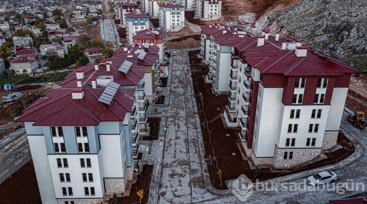 Elbistan'da yükselen afet konutları havadan görüntülendi

