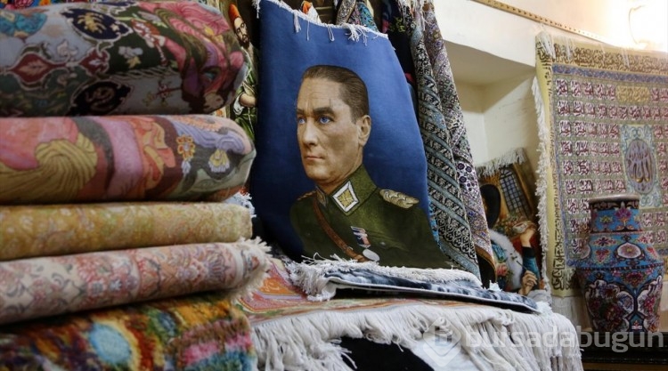 İranlı Türk esnaf, Atatürk'ün portresini ipek halıya işledi
