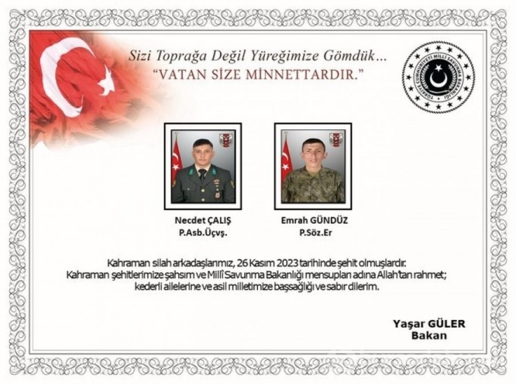 Pençe-Kilit bölgesinde çıkan çatışmada şehit sayısı 3'e yükseldi