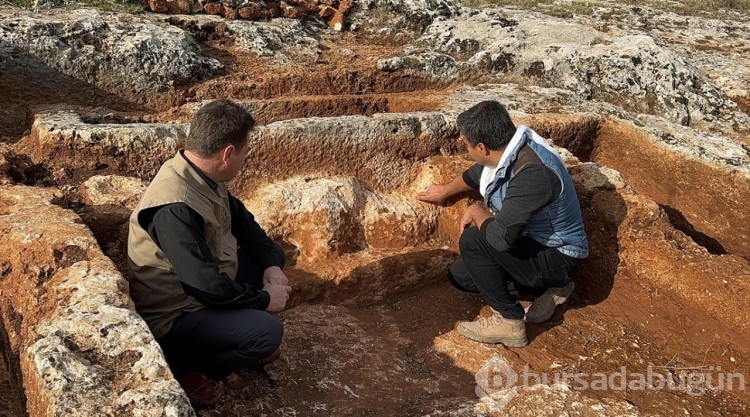 Perre Antik Kenti'nde 1800 yıllık boğa başı kabartması bulundu

