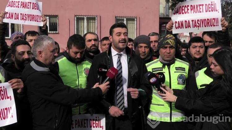 İstanbul Adalet Sarayı'nda motosikletli eylemi
