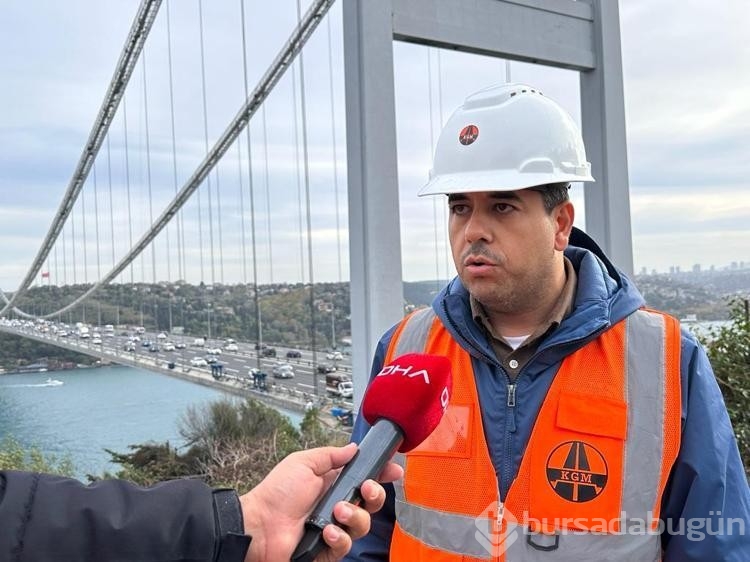 Fatih Sultan Mehmet Köprüsü'ndeki çalışmalar havadan görüntülendi
