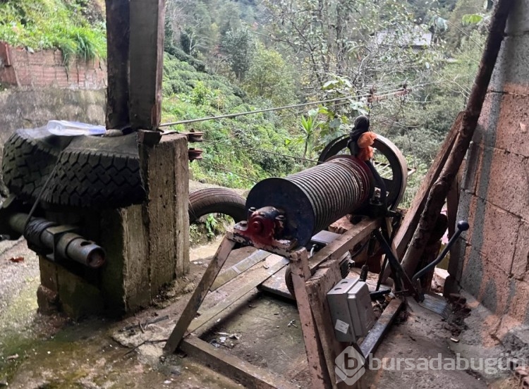 Rize'de tehlikeli teleferik yolculuğu 'yol' ile son buldu