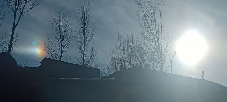 Gökyüzünde iki güneş! Hakkari'de görüntülendi
