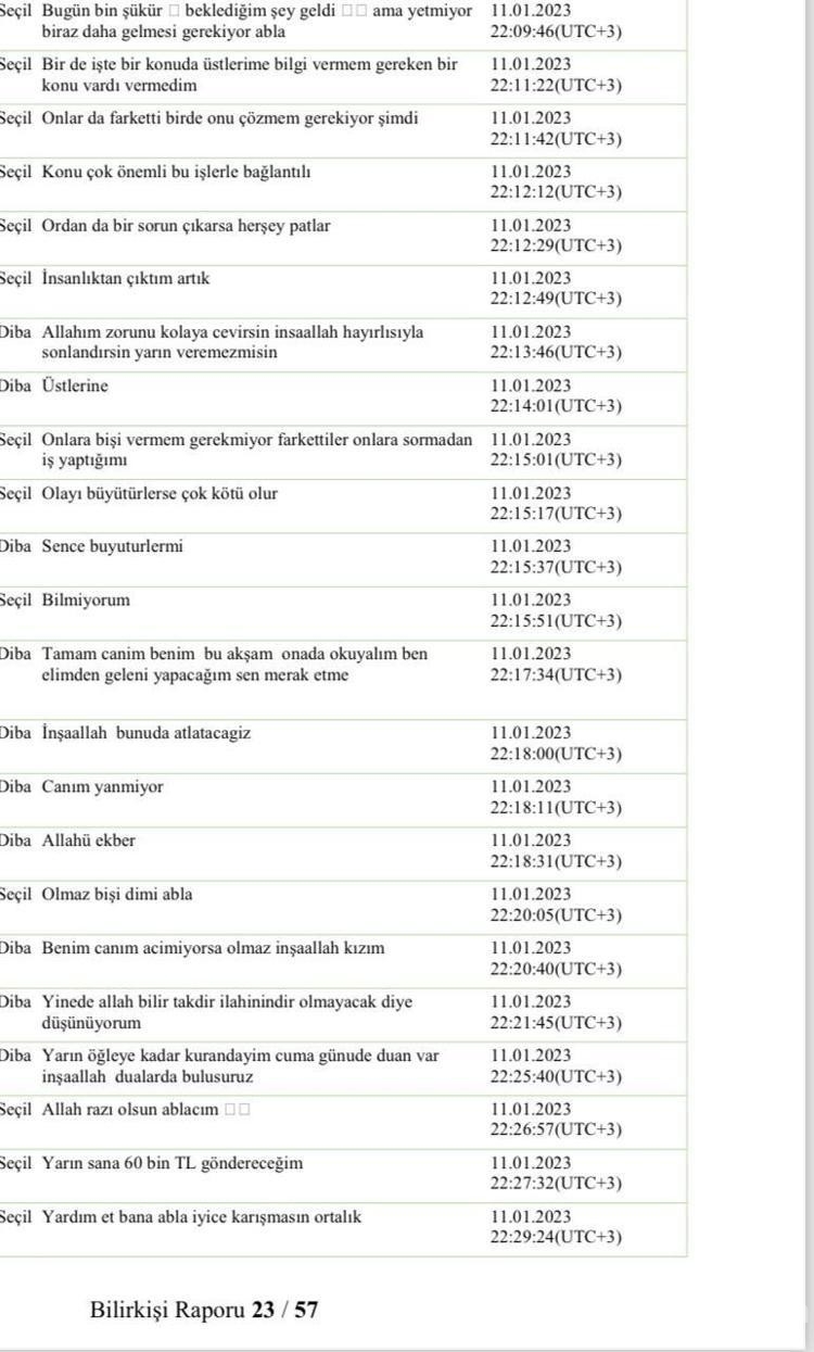 Seçil Erzan'ın telefonu incelendi bilirkişi raporu ortaya çıktı
