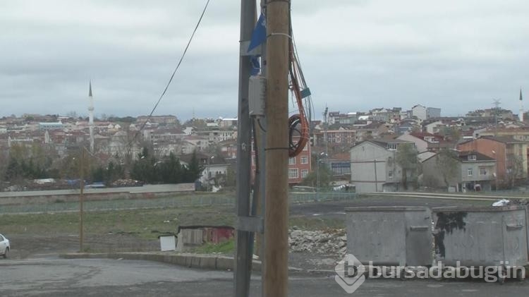 Arnavutköy'de telefon kablosunu çalmak için canını hiçe saydı
