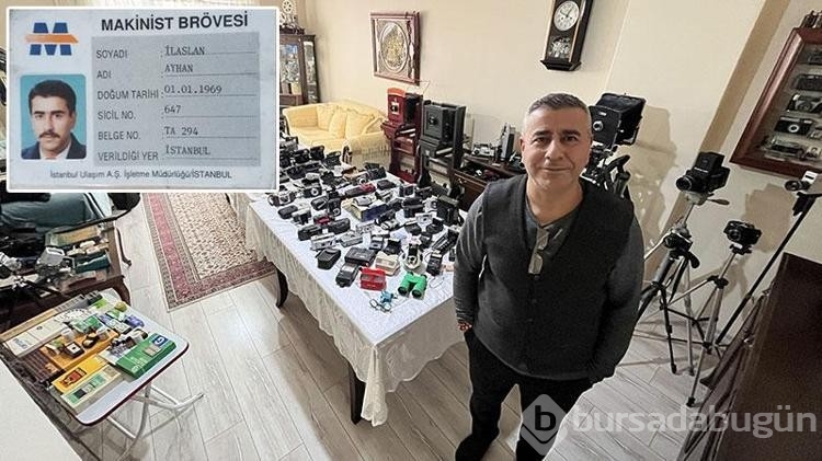 Emekli makinist, 43 yıllık fotoğrafçılık tutkusunu evinde 1000 parçalık koleksiyona dönüştürdü

