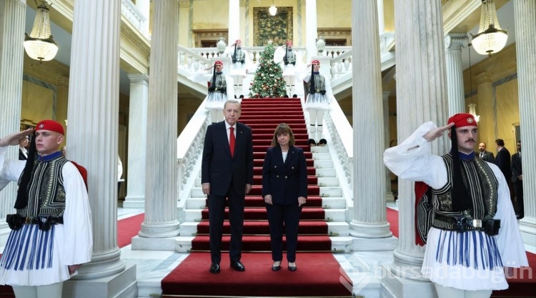 Cumhurbaşkanı Erdoğan, Yunanistan Cumhurbaşkanı Sakelaropulu ile bir araya geldi