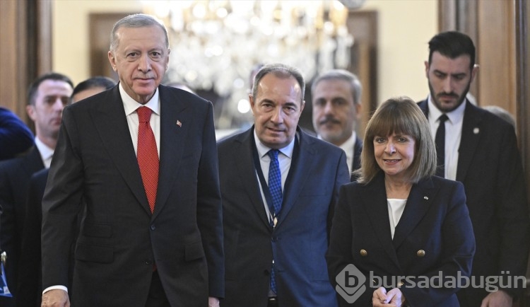 Cumhurbaşkanı Erdoğan, Yunanistan Cumhurbaşkanı Sakelaropulu ile bir araya geldi
