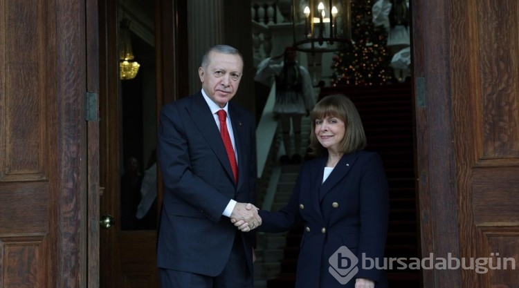 Cumhurbaşkanı Erdoğan, Yunanistan Cumhurbaşkanı Sakelaropulu ile bir araya geldi