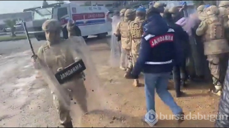 Şanlıurfa'da jandarma ile eylem yapan işçiler arasında gerginlik: 20 gözaltı
