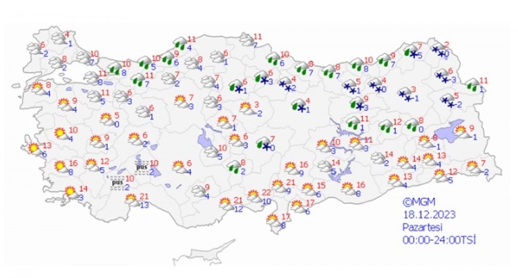 Sıcaklıklar düşüyor, kar geliyor