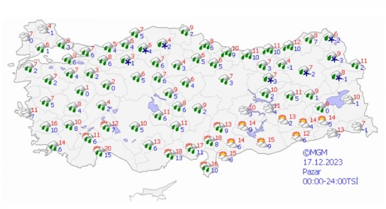 İstanbul dahil 7 il için sarı ve turuncu kodlu uyarı