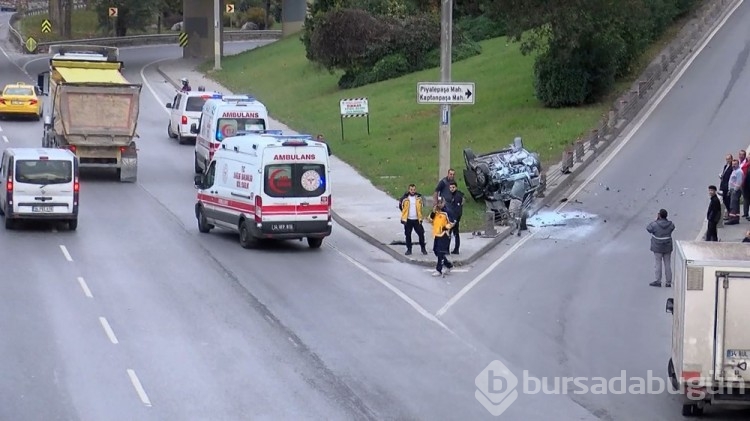 Şişli'de takla atan otomobil sürücüsü olay yerinden kaçtı
