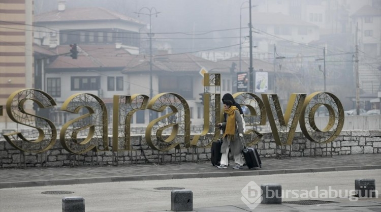 Saraybosna'da hava kirliliği nedeniyle görüş mesafesi azaldı
