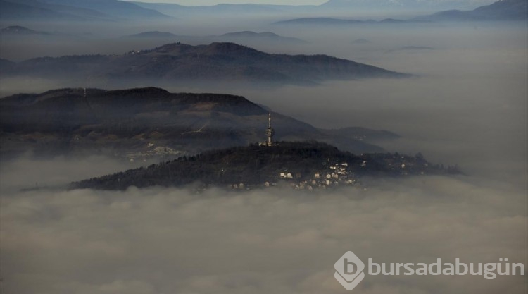 Saraybosna'da hava kirliliği nedeniyle görüş mesafesi azaldı

