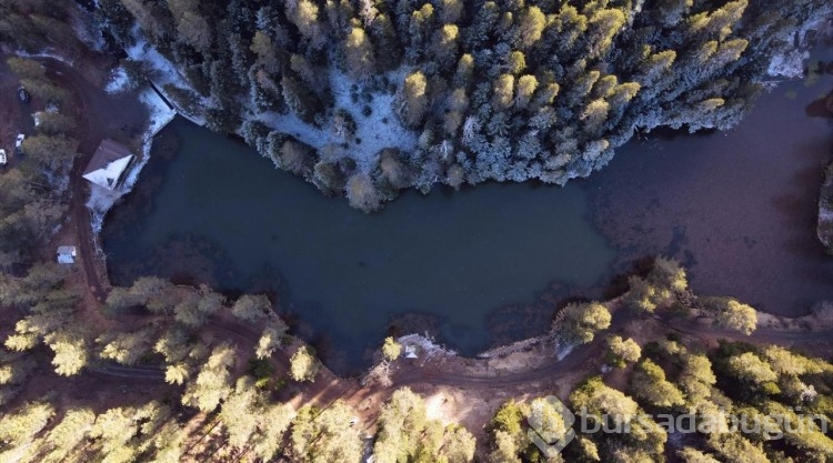 Kastamonu'da donan Yeşil Göl dronla görüntülendi
