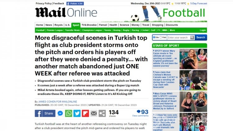 İstanbulspor'un maçtan çekilmesi dünya basınında
