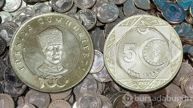 Darphanede tartışmalı madeni 5 liranın basım aşaması

