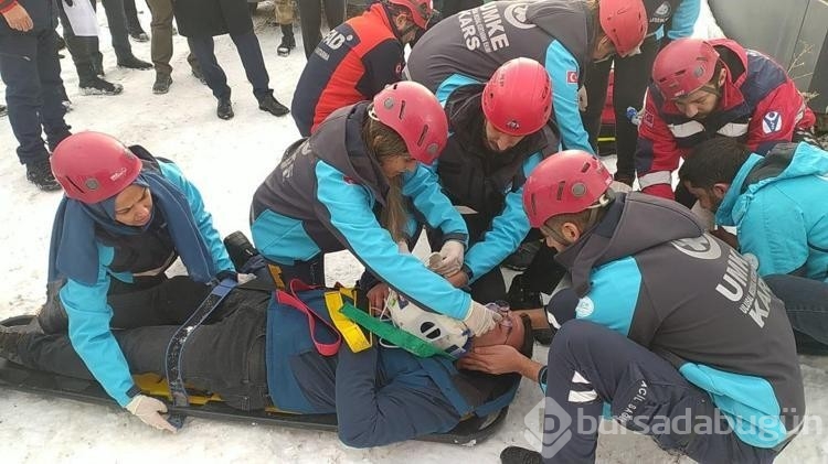 Sarıkamış Kayak Merkezi'nde tatbikat
