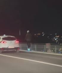 Köprüden scooter ile geçen kişiye para cezası!