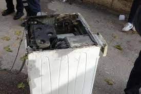 Çamaşır makinesinden yangın çıktı!