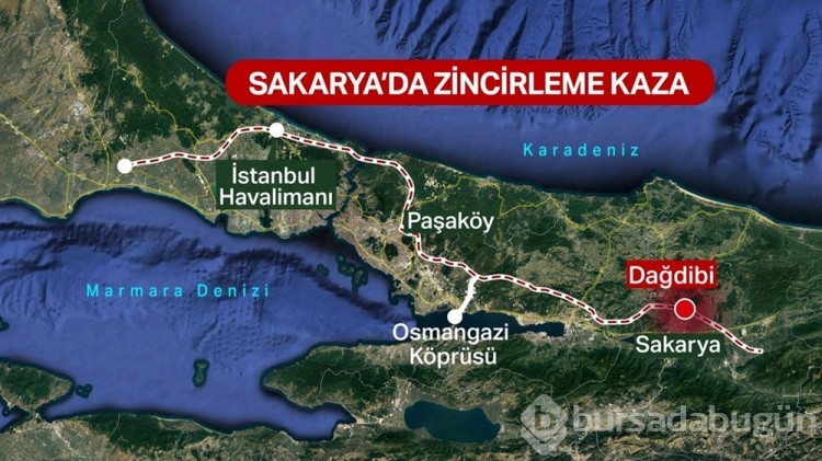 Kuzey Marmara Otoyolu'nda zincirleme kaza