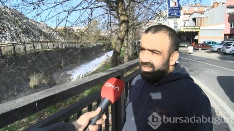 Esenyurt'ta dere yine köpürdü
