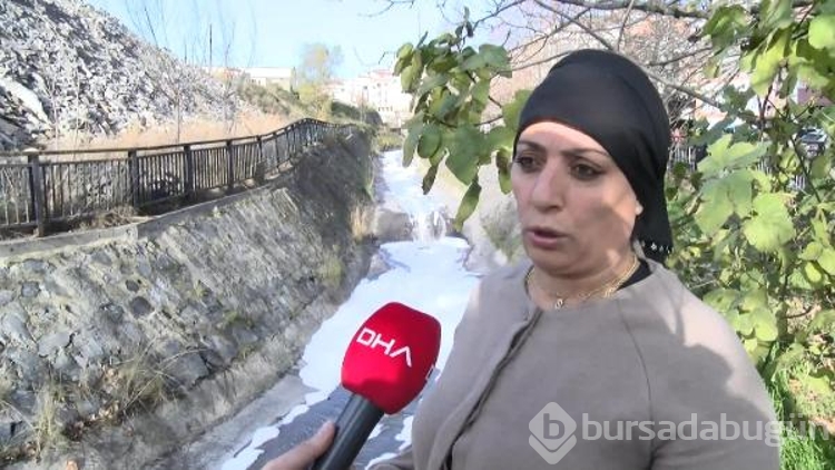 Esenyurt'ta dere yine köpürdü
