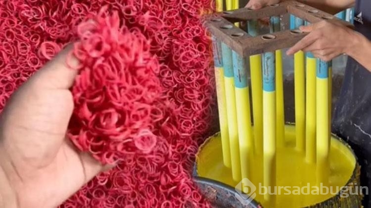 Kullanıp attığımız minik lastik tokaların imalatı çok zormuş