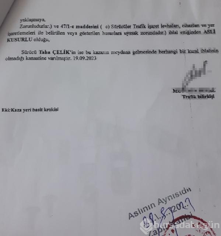 Eslem'i hayattan koparan dönüşte kusurlu sürücü serbest