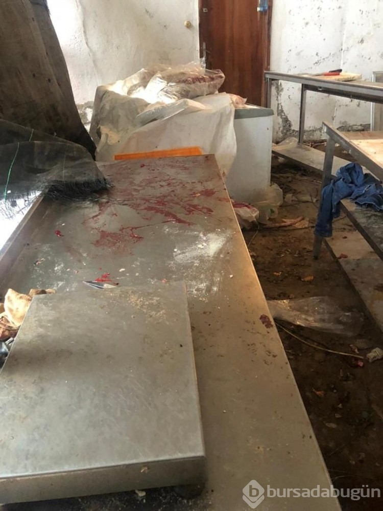 Bursa'da site otoparkına kaçak et baskını
