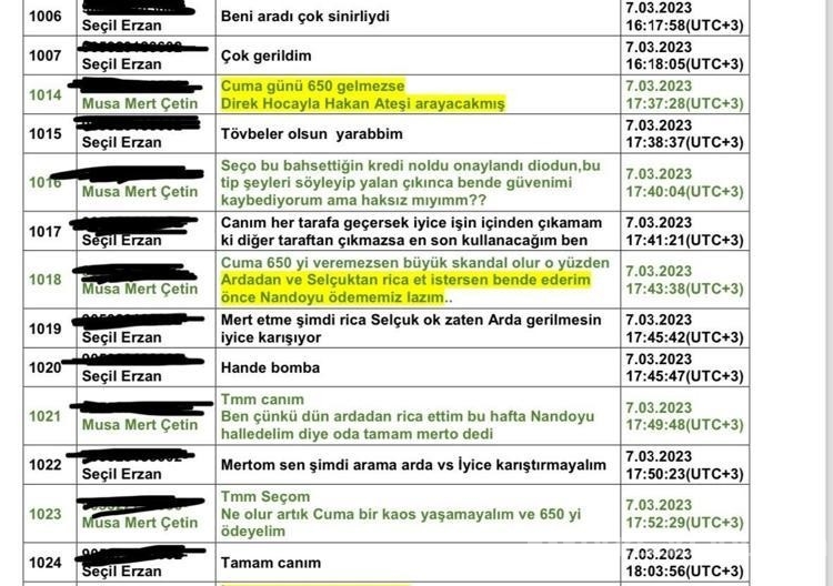 Seçil Erzan'ın cep telefonundan yeni detaylar