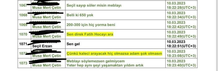 Seçil Erzan'ın cep telefonundan yeni detaylar