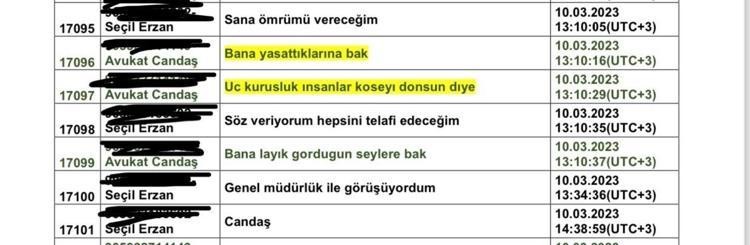 Seçil Erzan'ın cep telefonundan yeni detaylar