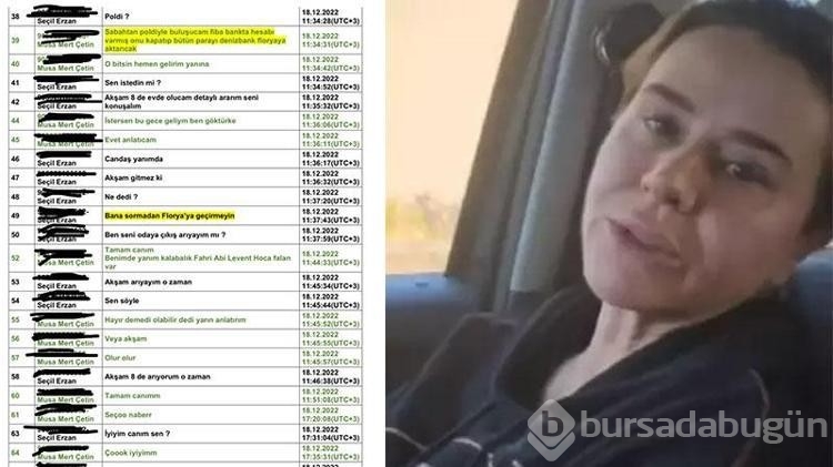 Seçil Erzan'ın cep telefonundan yeni detaylar