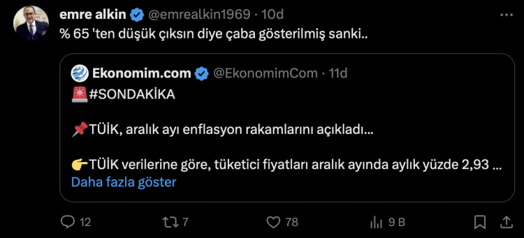 Ekonomistler TÜİK'in açıkladığı enflasyon rakamını nasıl değerlendirdi?
