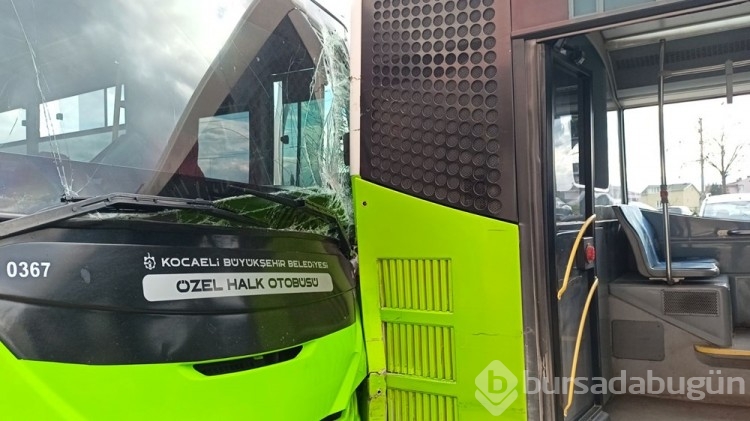 Kocaeli'de yolcu otobüsleri çarpıştı: 6 yaralı
