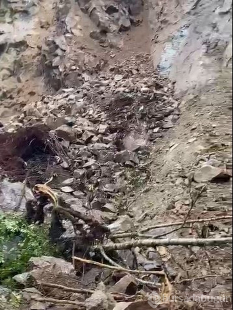 Rize'de heyelan yolu kapattı