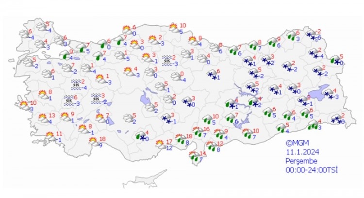 Meteoroloji'den 8 il için kuvvetli kar uyarısı