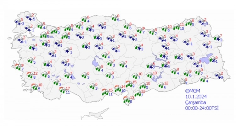 Meteoroloji'den 8 il için kuvvetli kar uyarısı