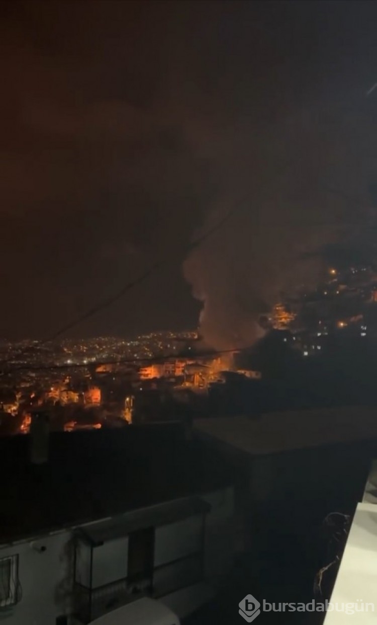 Bursa'da alev alev yanan ev küle döndü
