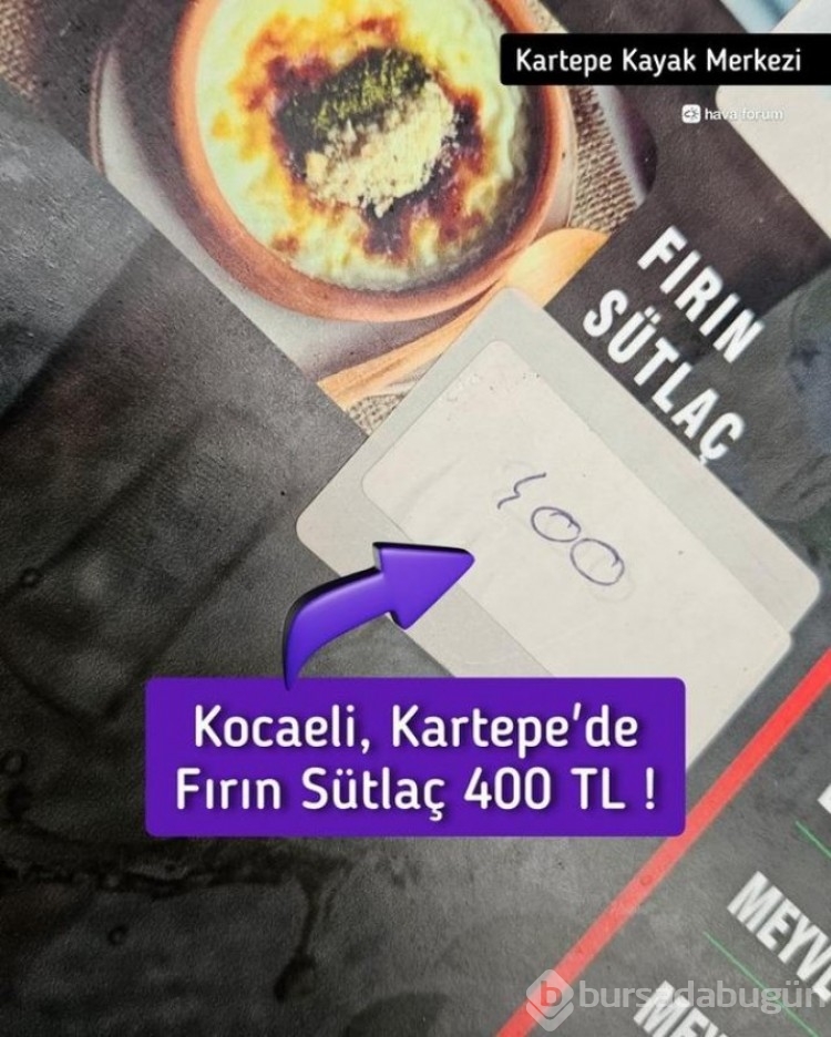 Uludağ'da yemek fiyatları sosyal medyada gündem oldu
