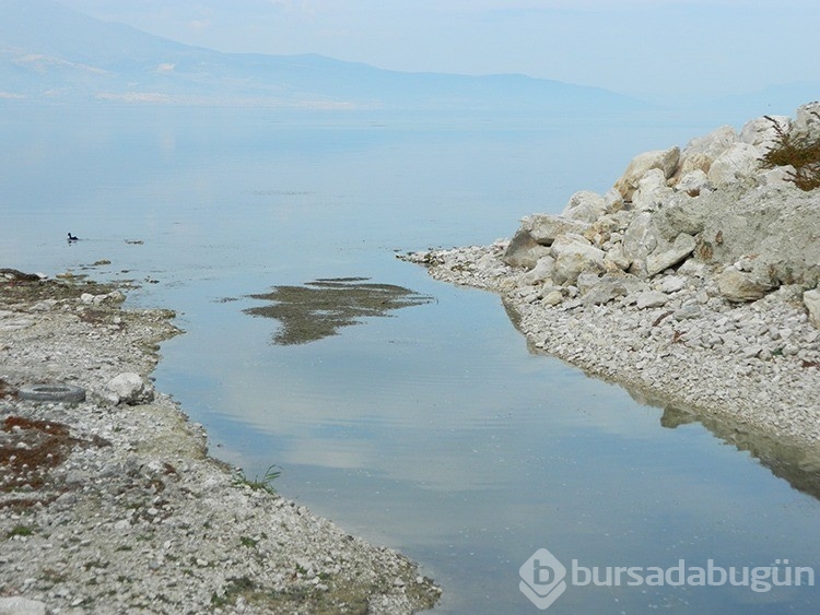 Eğirdir gölünün su seviyesinde azalma görüldü