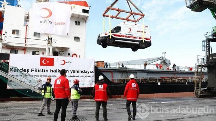 Türk Kızılay'ın yardım gemisi Gazze'ye doğru yola çıktı
