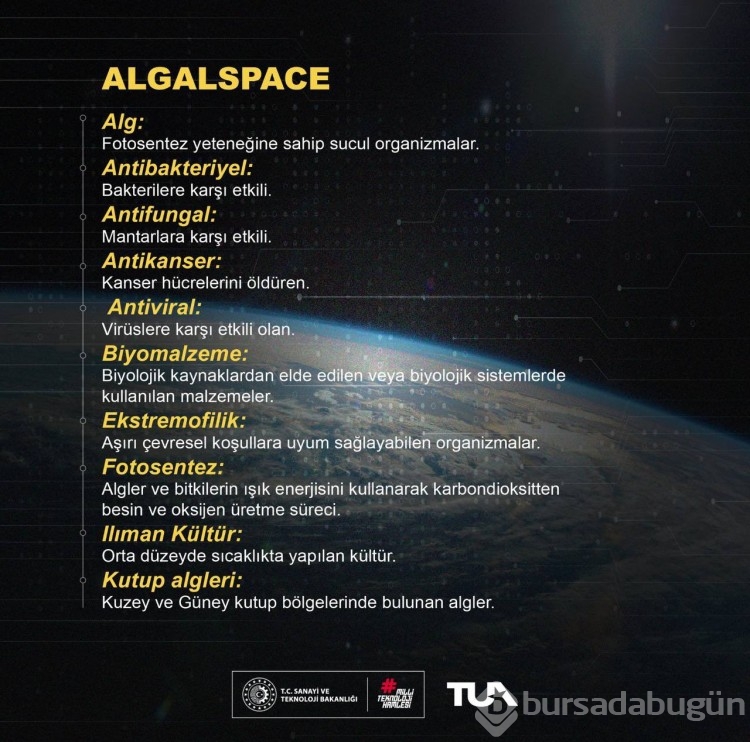 Uzaydaki 13 deneyde öne çıkan terimler: TUA'dan 'Deney Sözlüğü'