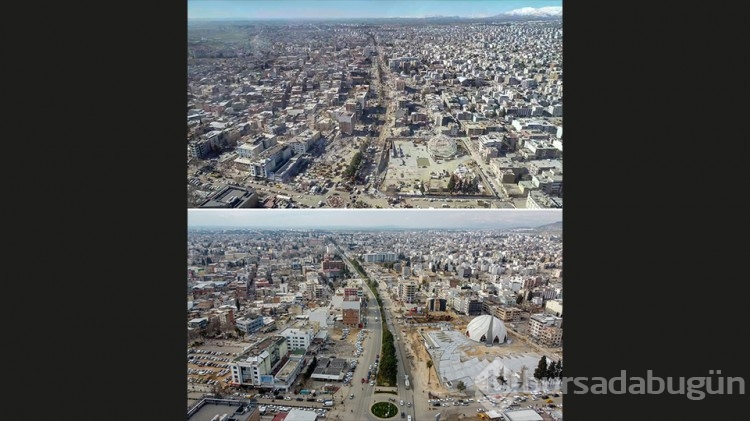Adıyaman'ın depremden sonraki bir yıllık değişimi havadan görüntülendi