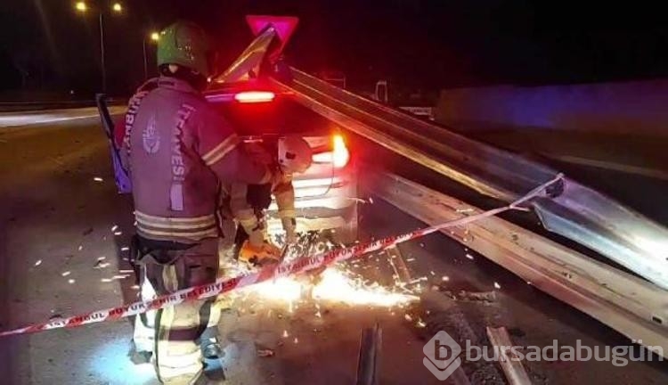 Tuzla'da cip bariyerlere saplandı