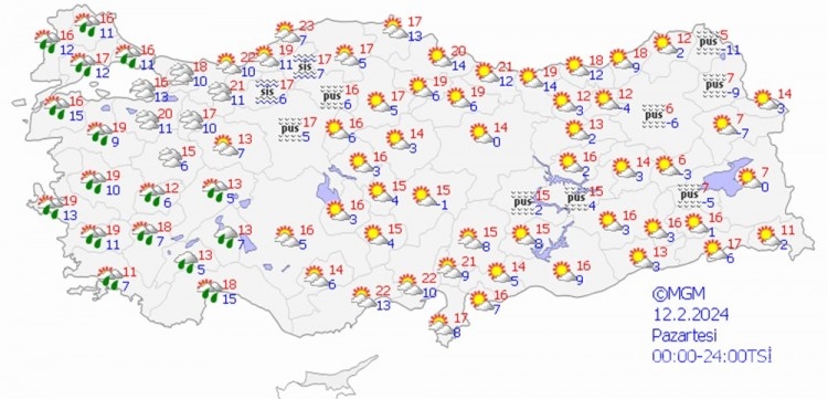 Meteoroloji'den 15 il için sarı kodlu uyarı 