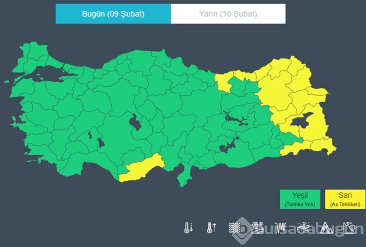 Meteoroloji'den 15 il için sarı kodlu uyarı 